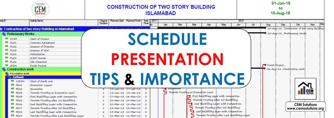 schedule presentation